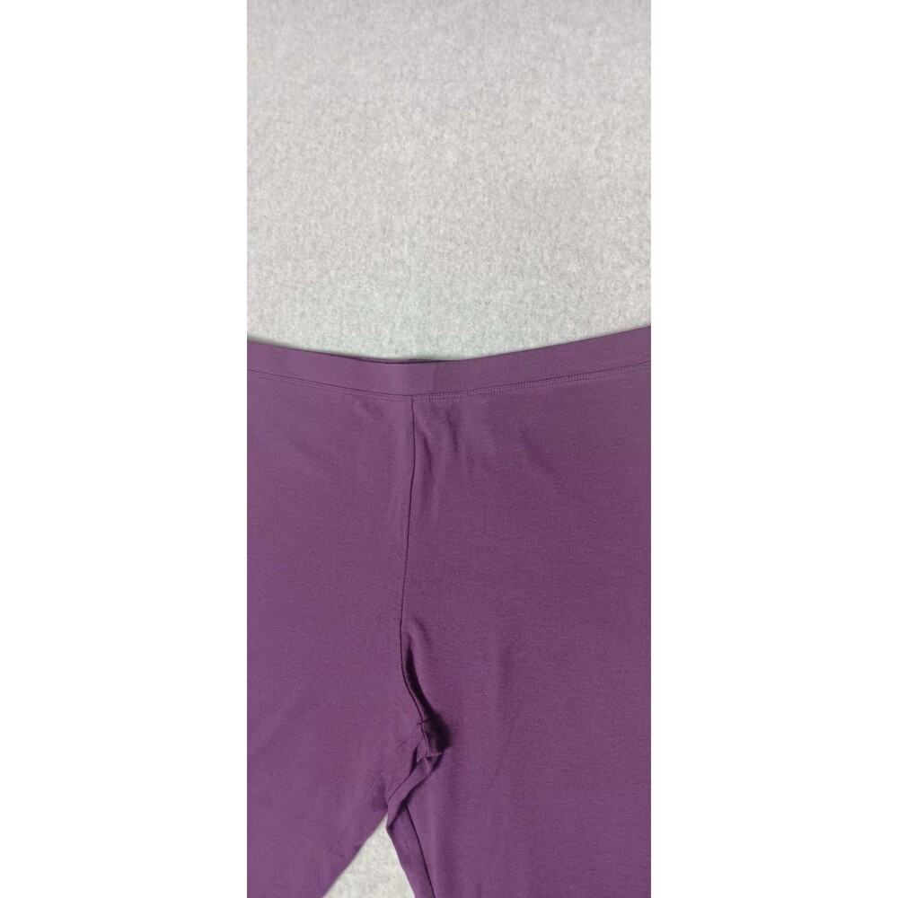 NWT! One World Capris Leggings L Eggplant Purple Activewear Atheisure Cropped - Picture 5 of 13